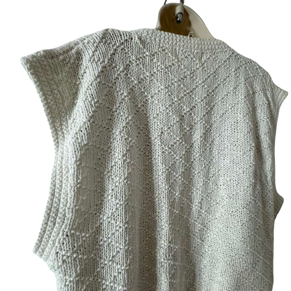 Orvis Womens Floral Cotton Blend Vintage Cottagecore Sweater Vest Cardigan XL - Picture 10 of 16